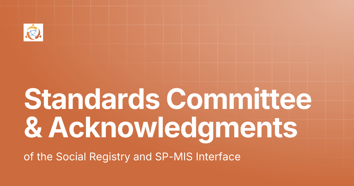 Standards Committee & Acknowledgments | Social Registry v1.0.0 | DCI ...